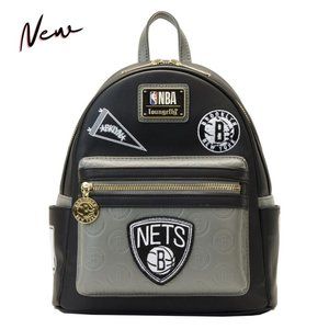 Loungefly - NBA Brooklyn Nets Patch Icons Mini Backpack